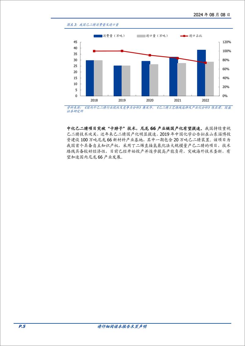 《中国化学(601117)从尼龙66产业链看中国化学己二睛项目前景-240808-国盛证券-19页》 - 第5页预览图