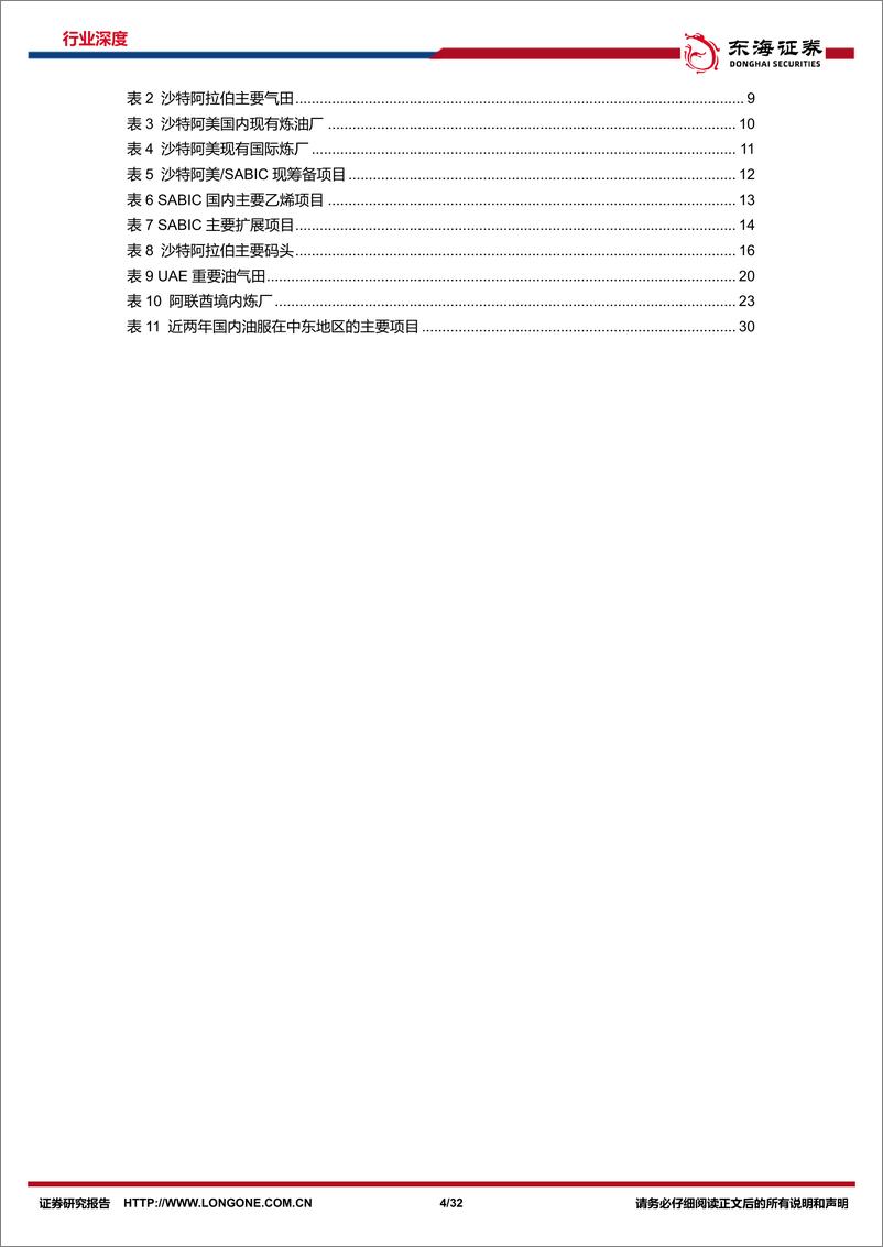 《石油石化行业周期及资源品研究专题系列5：中阿专题深度，盘点沙特及阿联酋石油工业-20230118-东海证券-32页》 - 第5页预览图