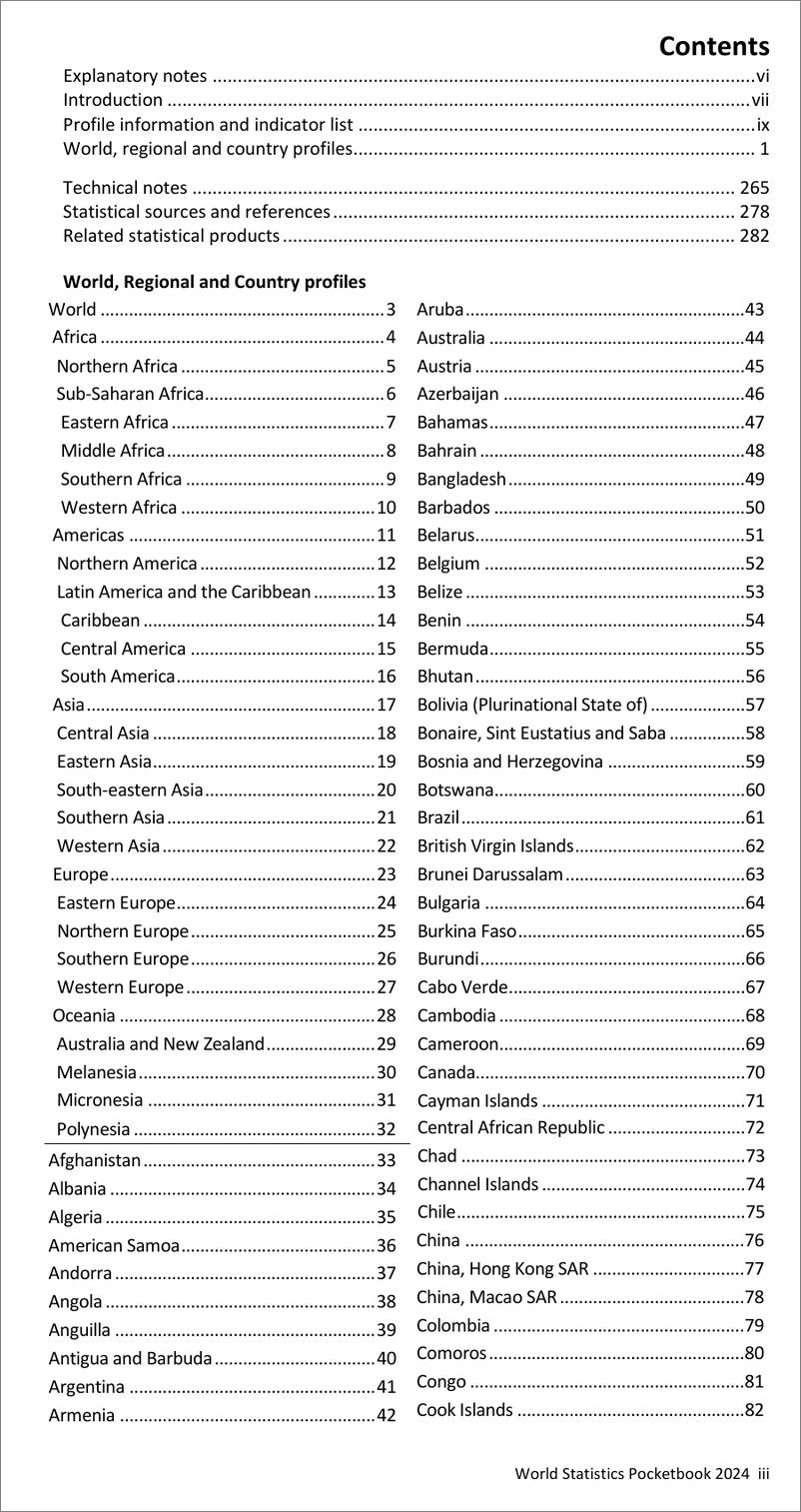 《世界统计袖珍手册》2024年版（英）-292页 - 第3页预览图