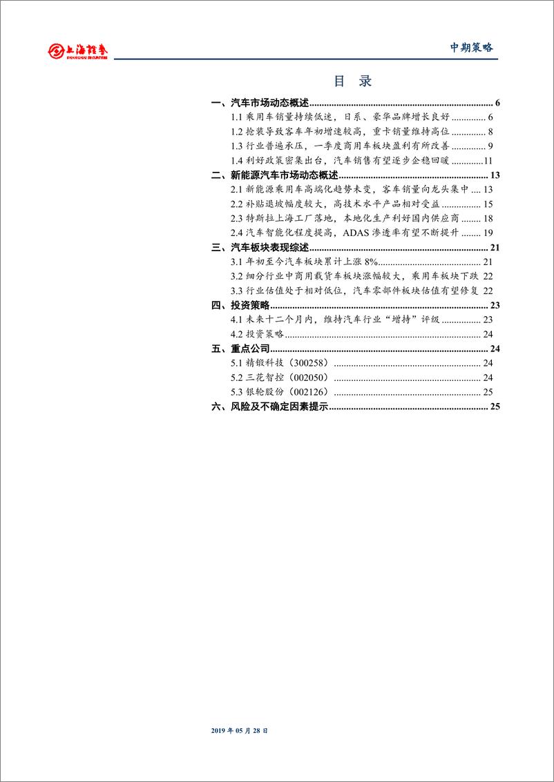 《2019年汽车行业中期投资策略：行业凛冬将过，未来复苏可期-20190528-上海证券-26页》 - 第4页预览图