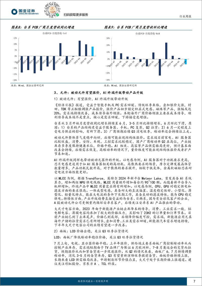 《信息技术产业行业研究_AI持续迭代_关注硬件及应用落地投资机会-国金证券-1》 - 第7页预览图