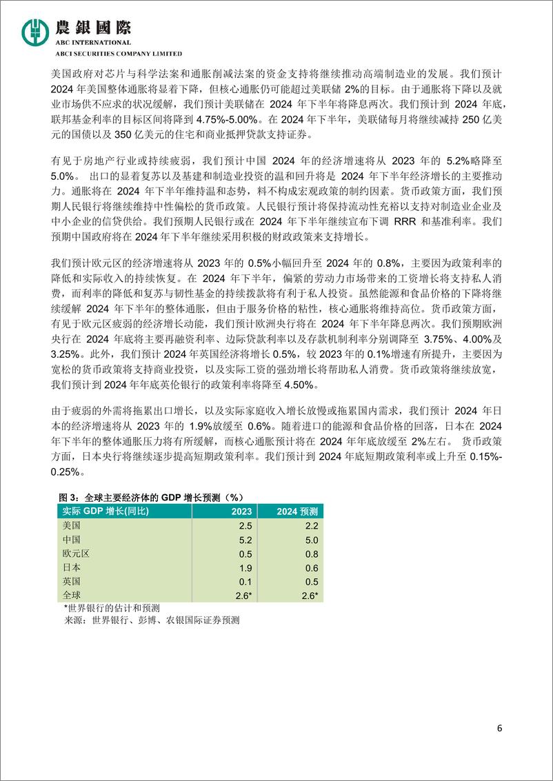 《2024年下半年经济展望及投资策略报告-46页》 - 第6页预览图