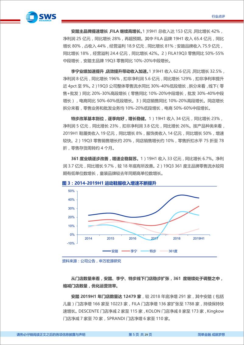 《纺织服装行业2019三季报回顾：品牌服饰表现分化，运动及化妆品独领风骚-20191108-申万宏源-29页》 - 第6页预览图