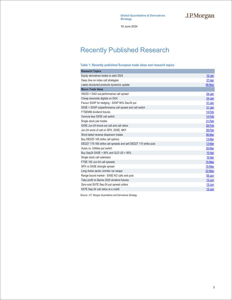 《JPMorgan-European Equity Derivatives Outlook H2 2024 European equity ...-108759886》 - 第3页预览图