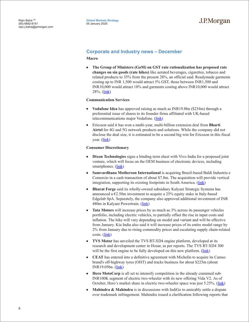 《JPMorgan-India Equity Strategy December 2024 Wrap – Bears taking cont...-112615288》 - 第8页预览图