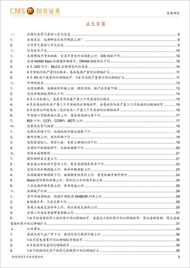 《行业景气观察(0522)：房屋新开工竣工面积降幅收窄，关注近期涨价领域-240522-招商证券-37页》 - 第2页预览图