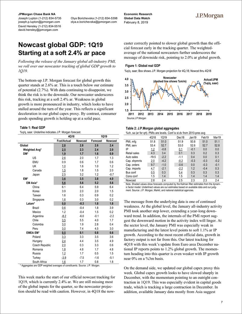《J.P. 摩根-全球-宏观策略-全球宏观数据观察-2019.2.8-92页》 - 第8页预览图