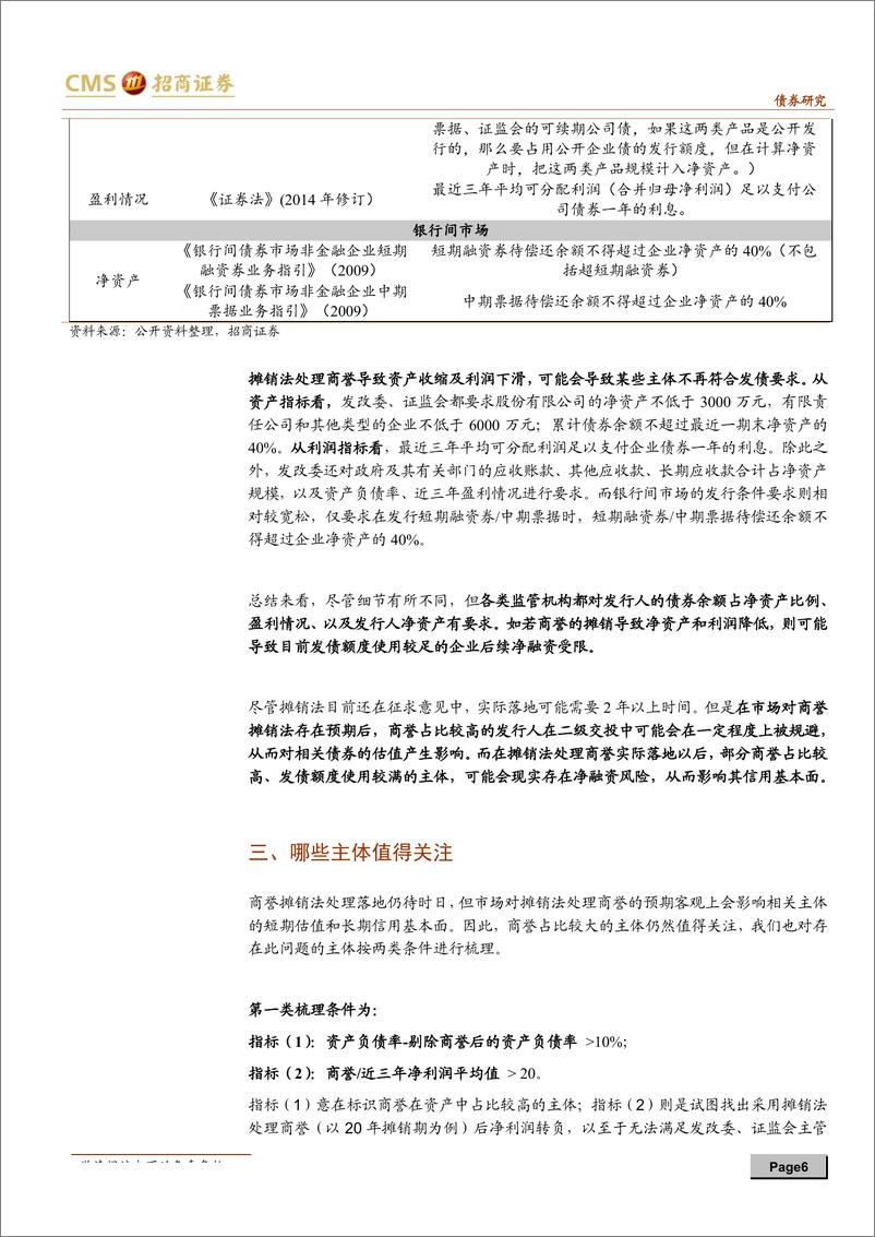 《债券市场专题报告：商誉摊销处理影响几何？基于后续净融资能力的探讨-20190114-招商证券-11页》 - 第7页预览图