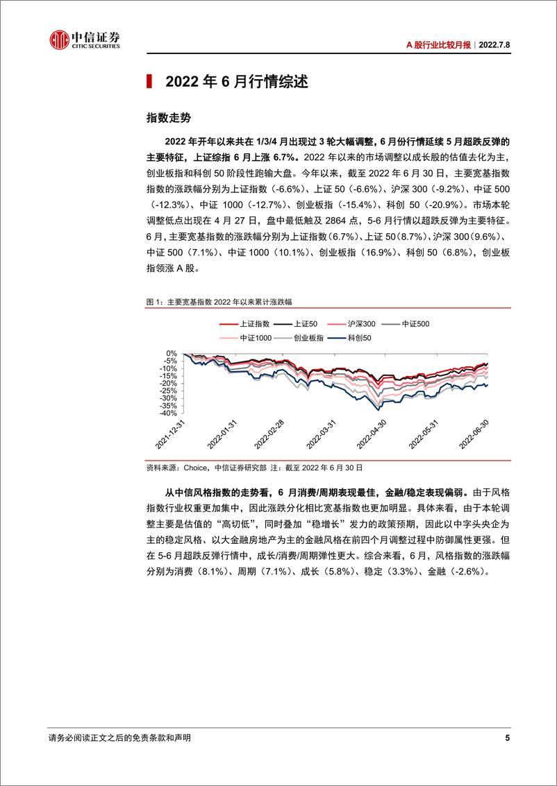 《A股行业比较月报：关注高景气行业的业绩兑现-20220708-中信证券-22页》 - 第6页预览图