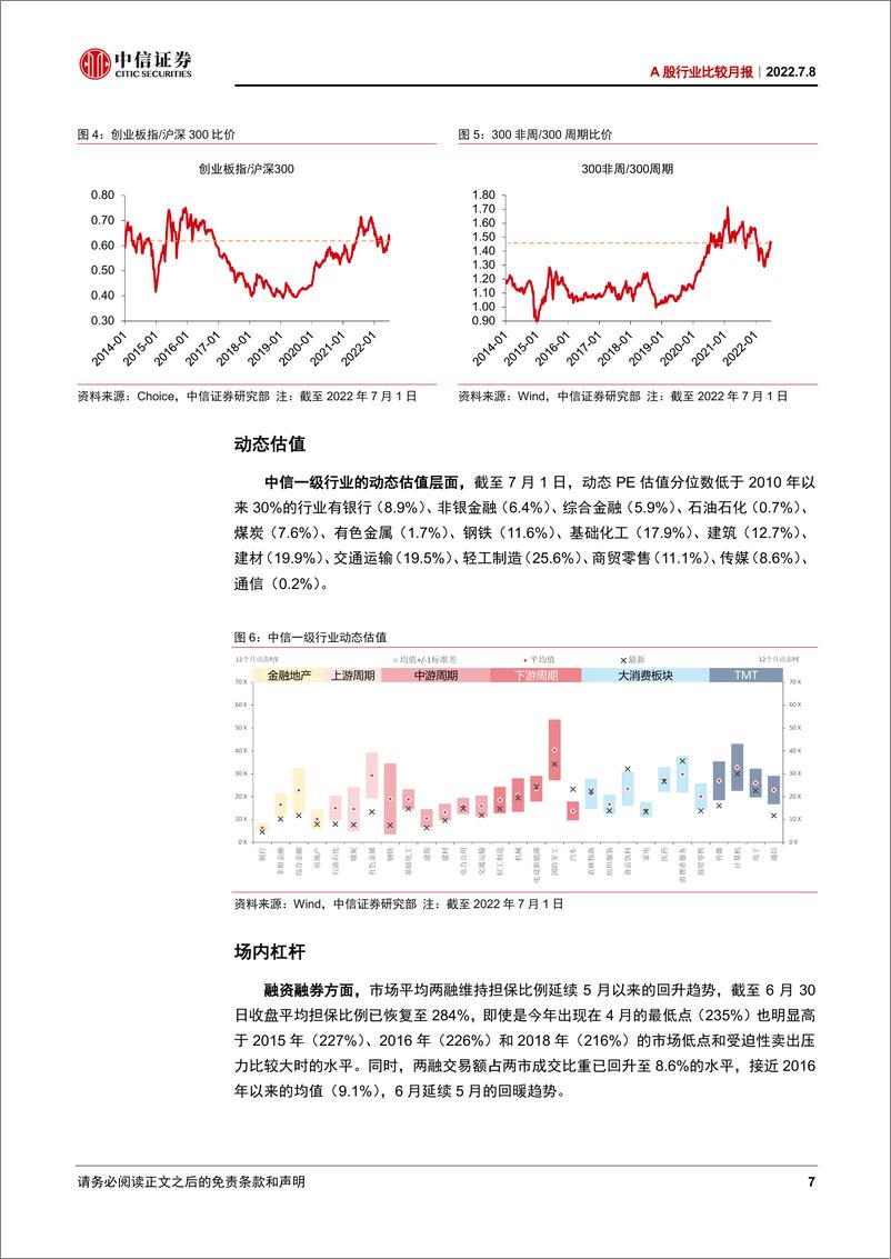 《A股行业比较月报：关注高景气行业的业绩兑现-20220708-中信证券-22页》 - 第8页预览图