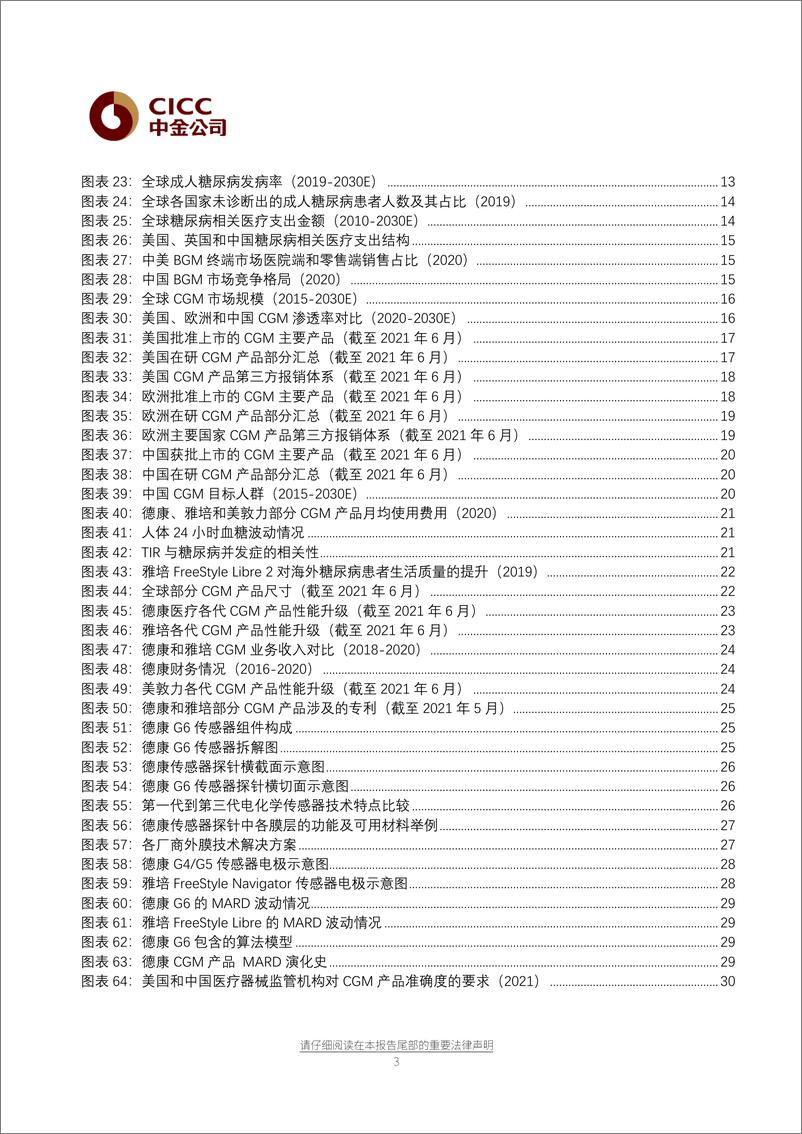 《医药行业CGM：血糖健康管理时代的数字化革命-20210621-中金公司-33页》 - 第3页预览图