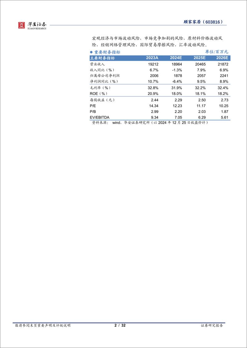 《顾家家居(603816)多元化品类品牌布局，加速渠道市场变革-241226-华安证券-32页》 - 第2页预览图