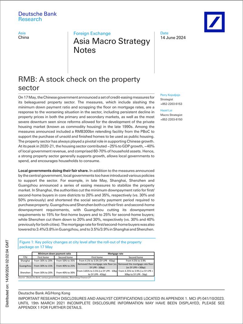 《Deutsche Bank-Asia Macro Strategy Notes RMB A stock check on the propert...》 - 第1页预览图