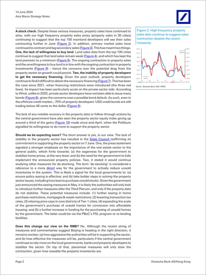 《Deutsche Bank-Asia Macro Strategy Notes RMB A stock check on the propert...》 - 第2页预览图