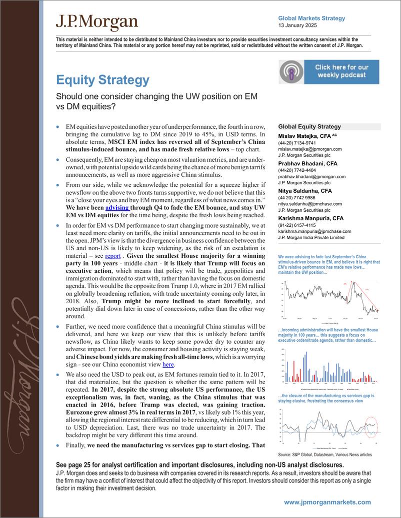 《JPMorgan-Equity Strategy Should one consider changing the UW position...-112765178》 - 第1页预览图