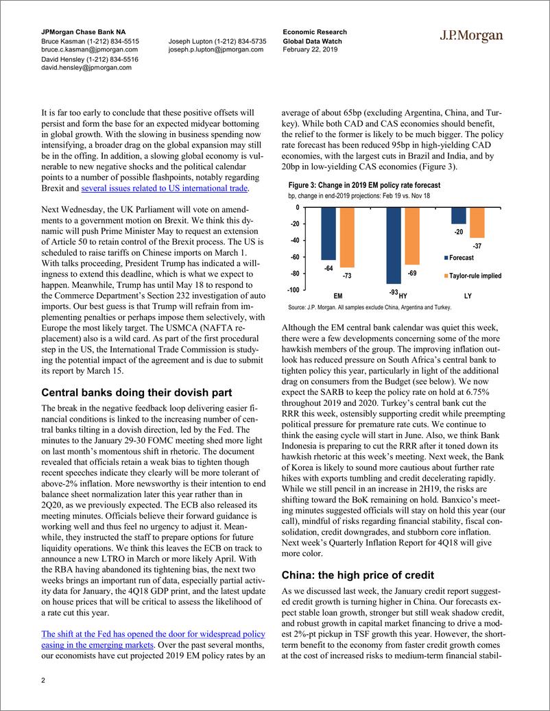 《J.P. 摩根-全球-宏观策略-全球宏观数据观察-2019.2.22-92页》 - 第3页预览图