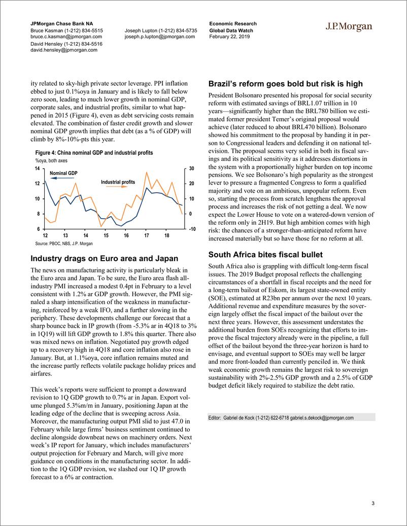 《J.P. 摩根-全球-宏观策略-全球宏观数据观察-2019.2.22-92页》 - 第4页预览图