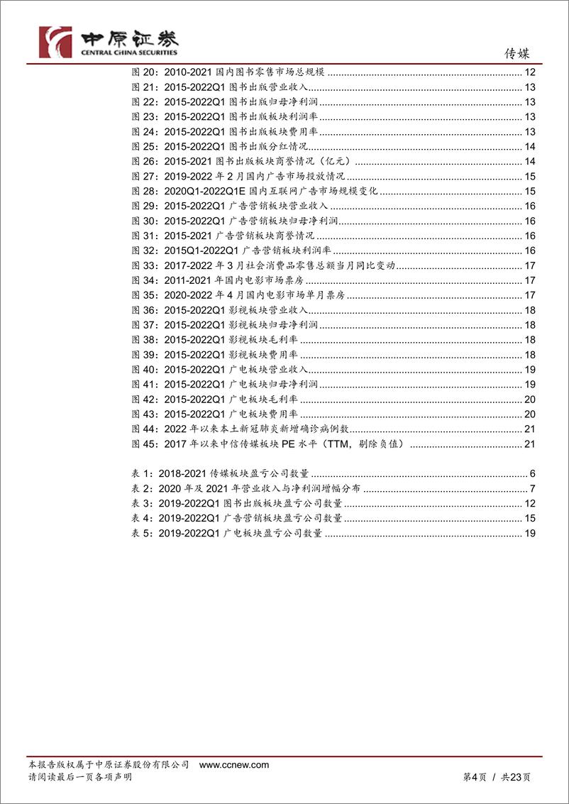 《传媒行业分析报告：2021年业绩回升明显，2022年疫情反复造成短期影响-20220509-中原证券-23页》 - 第5页预览图