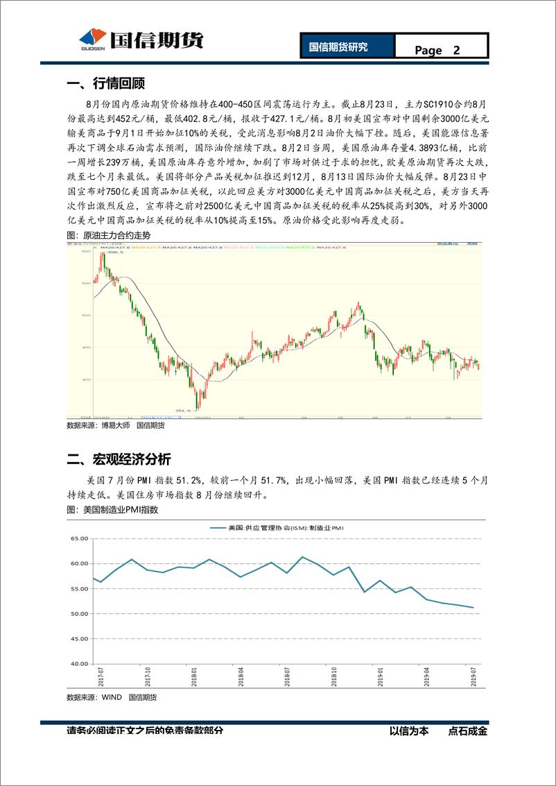 《原油月报：中美贸易摩擦持续升级，油价或继续走弱-20190825-国信期货-11页》 - 第3页预览图