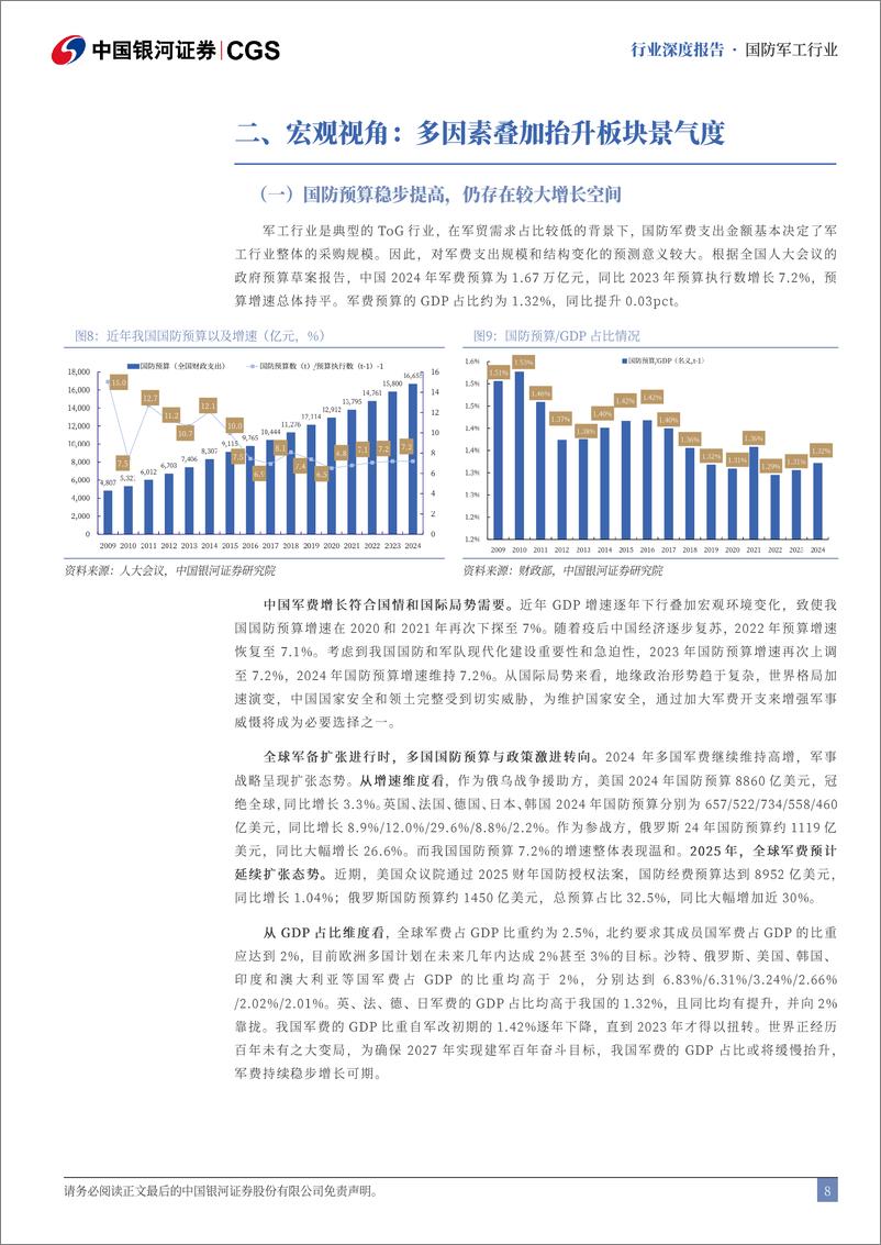 《国防军工行业2025年度策略报告：“十四五“尾声蓄锐气，春风再度待花开-250105-银河证券-57页》 - 第8页预览图