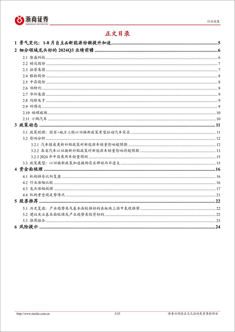 《浙商证券-汽车行业四季度策略暨重点推荐组合_稳中向好_成长先行》 - 第3页预览图