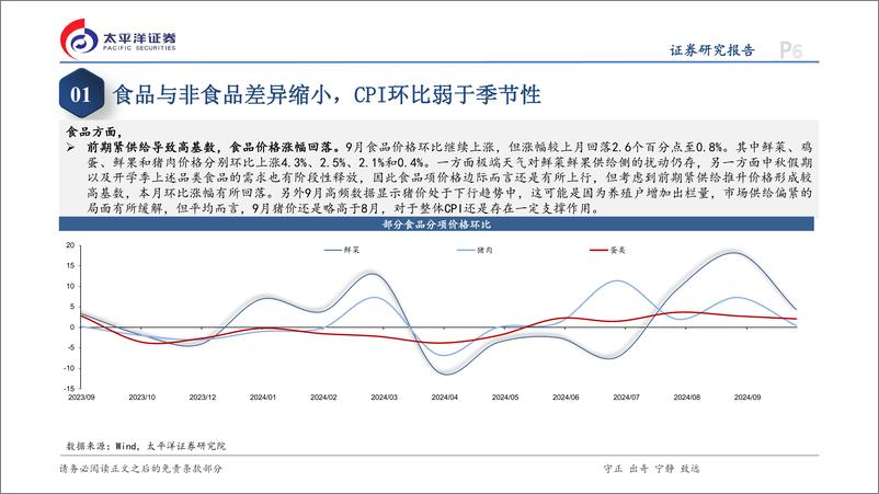 《9月通胀数据点评：价格拐点未现-241015-太平洋证券-14页》 - 第6页预览图