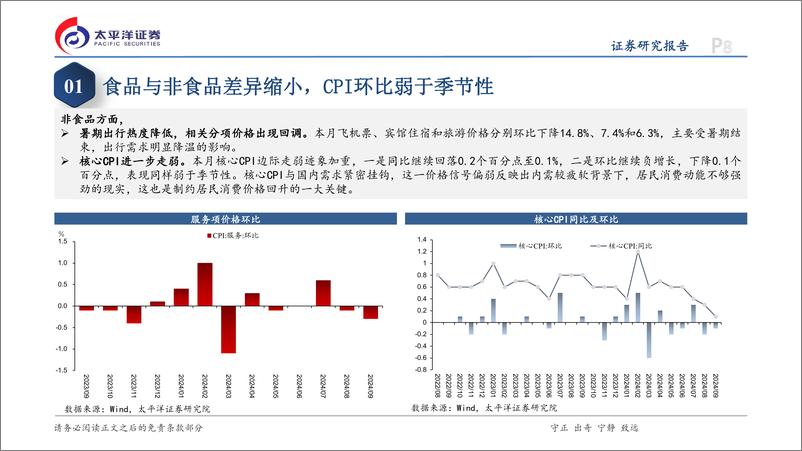 《9月通胀数据点评：价格拐点未现-241015-太平洋证券-14页》 - 第8页预览图