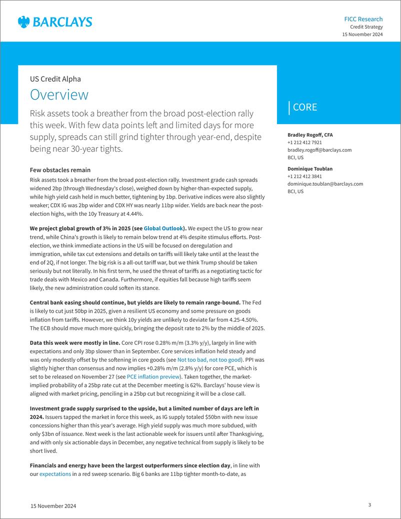 《Barclays_US_Credit_Alpha_Few_obstacles_remain》 - 第3页预览图