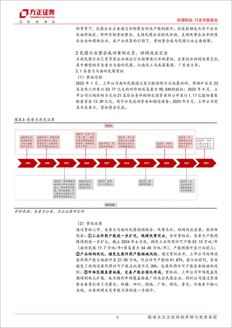 《民爆制品行业专题报告-民爆专题研究之一：产业与金融政策共振，行业集中度加速提升-241015-方正证券-27页》 - 第6页预览图