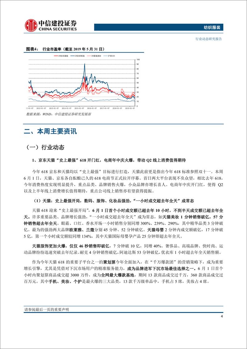 《纺织服装行业：“史上最强”618迎开门红，天猫京东苏宁齐发力，Q2电商增长值得期待-20190603-中信建投-19页》 - 第6页预览图