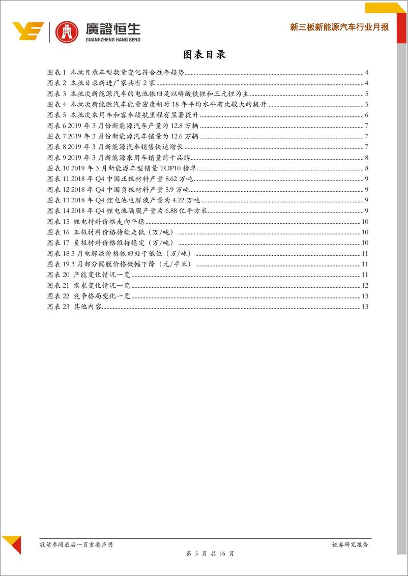 《新能源汽车行业月报：3月新能源汽车销量为12.6万台，同比增长82.6％，锂电材料价格走向平稳-20190430-广证恒生-16页》 - 第4页预览图