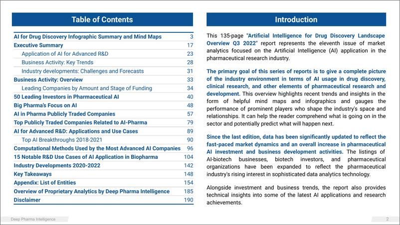 《2022年第三季度用于药物发现的人工智能景观概述-135页》 - 第3页预览图
