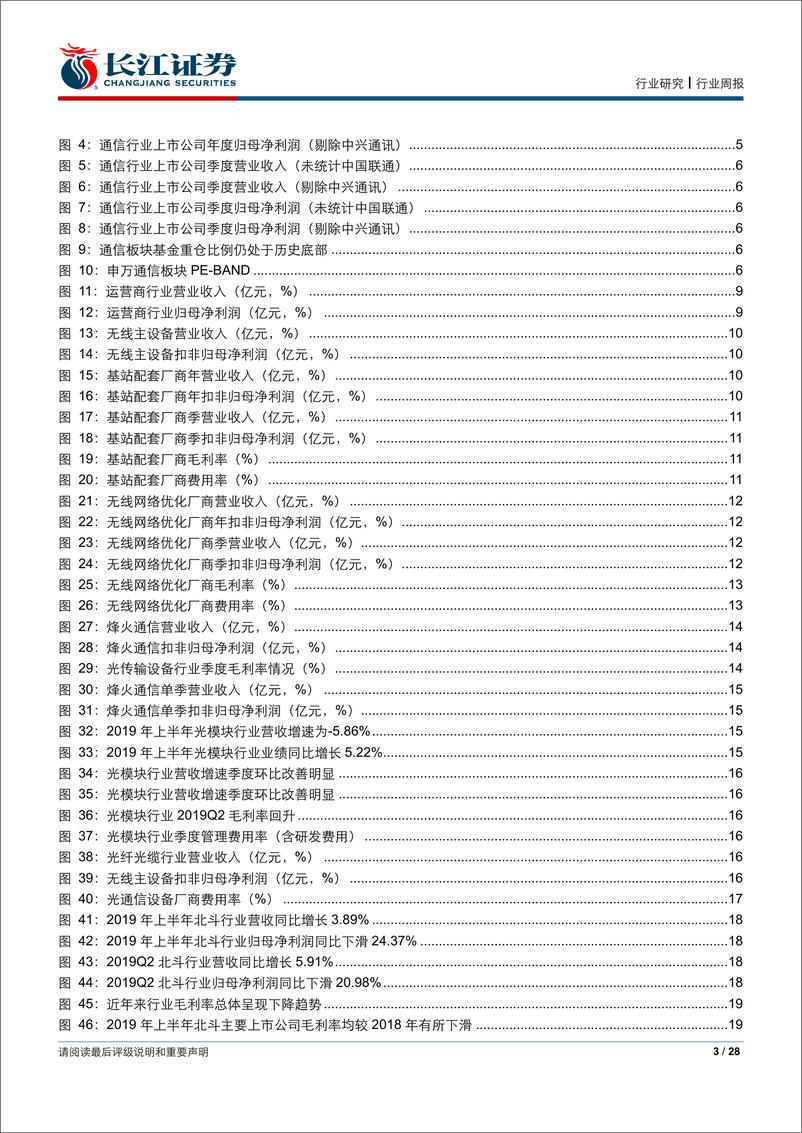 《通信行业2019年中报综述-20190903-长江证券-28页》 - 第4页预览图