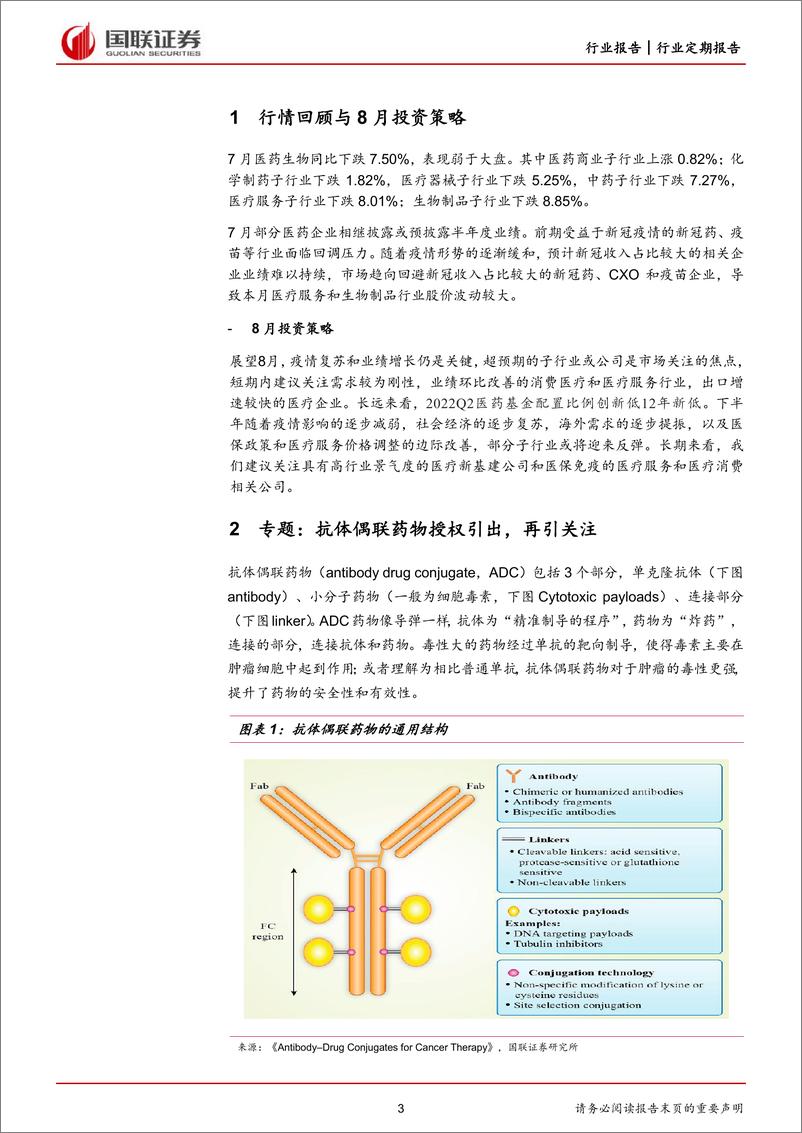 《医药生物行业：持续跟踪中报披露，大额ADC药物交易引关注-20220731-国联证券-21页》 - 第4页预览图