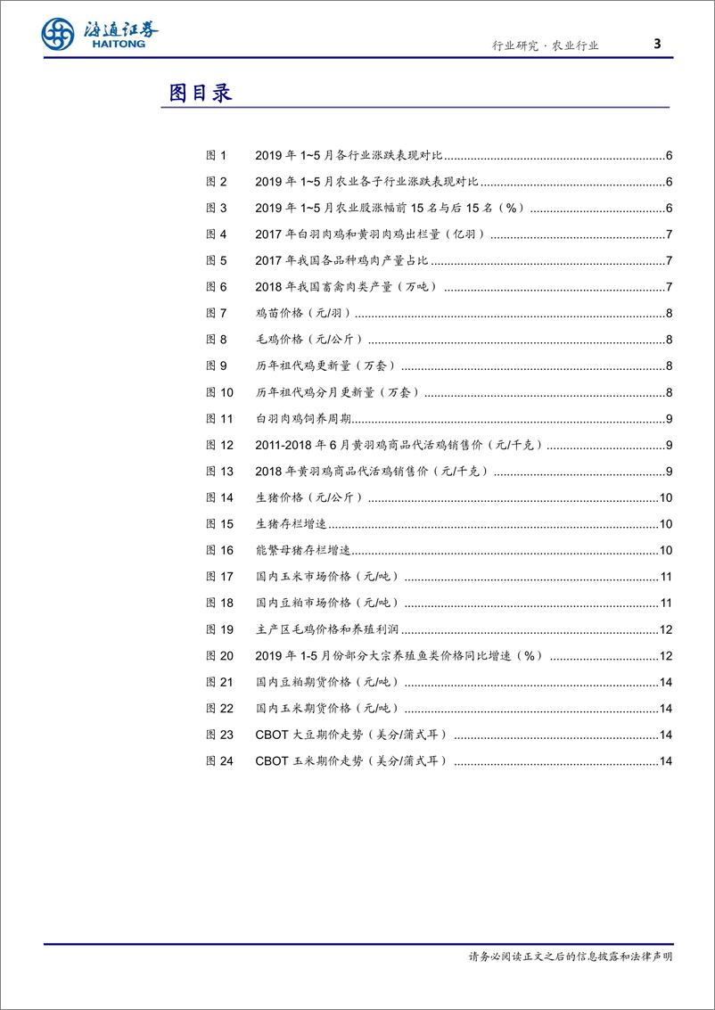 《农业月度观点（19年6月）：猪价上涨压制因素解除，鸡价有望受益替代性需求提升-20190604-海通证券-21页》 - 第4页预览图