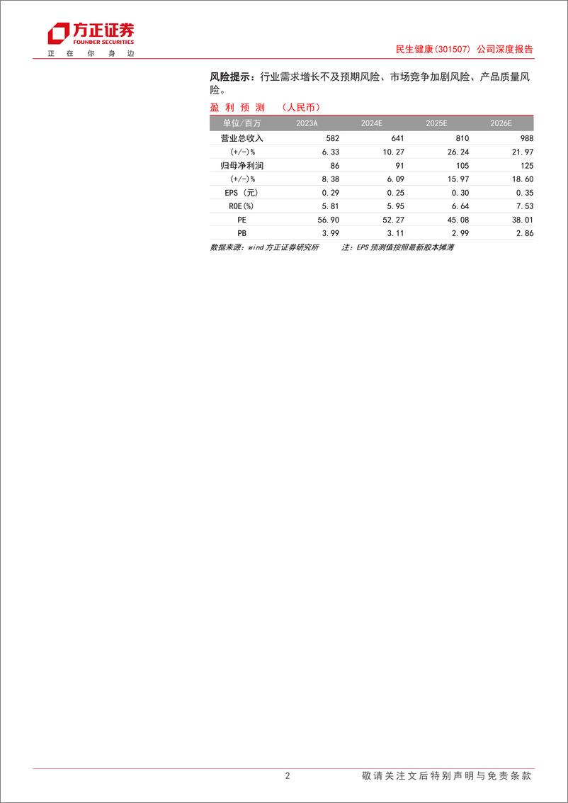 《民生健康(301507)公司深度报告：百年民生向健康，四新战略谱新章-241229-方正证券-30页》 - 第2页预览图