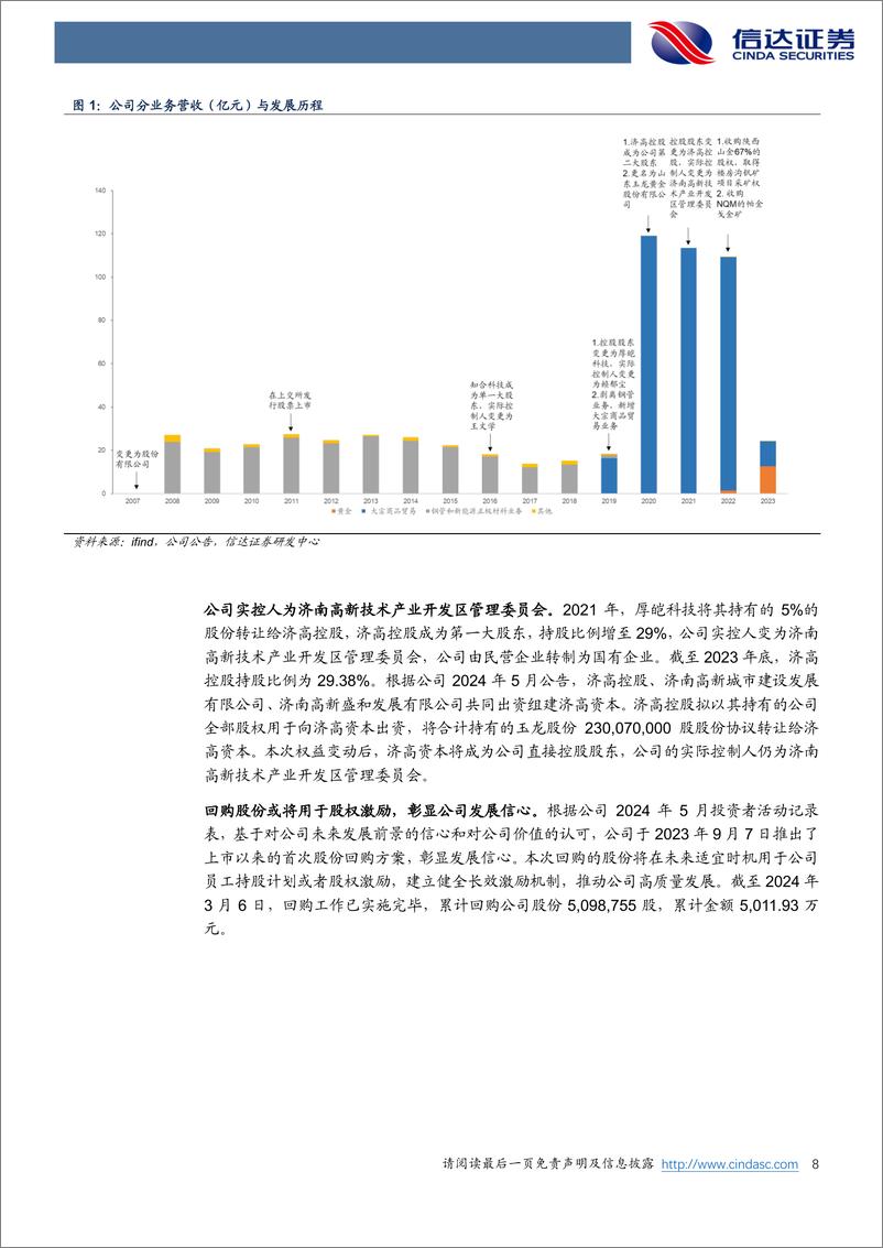 《玉龙股份(601028)公司深度报告：聚焦黄金主业，走向价值重估之路-240724-信达证券-32页》 - 第8页预览图