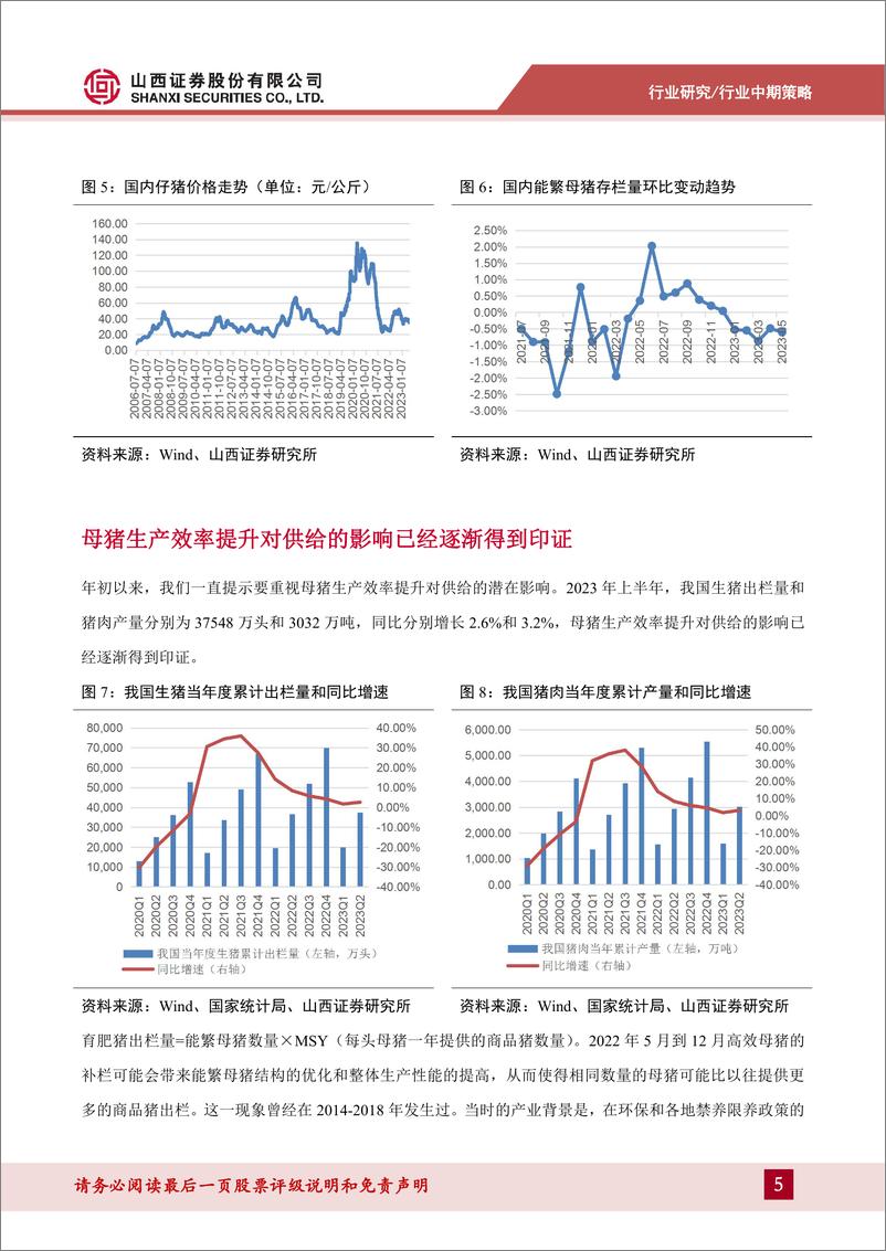 《农业行业2023年中期策略：看好稳健生猪养殖股、海大集团、圣农发展在当前的配置时机-20230727-山西证券-28页》 - 第6页预览图