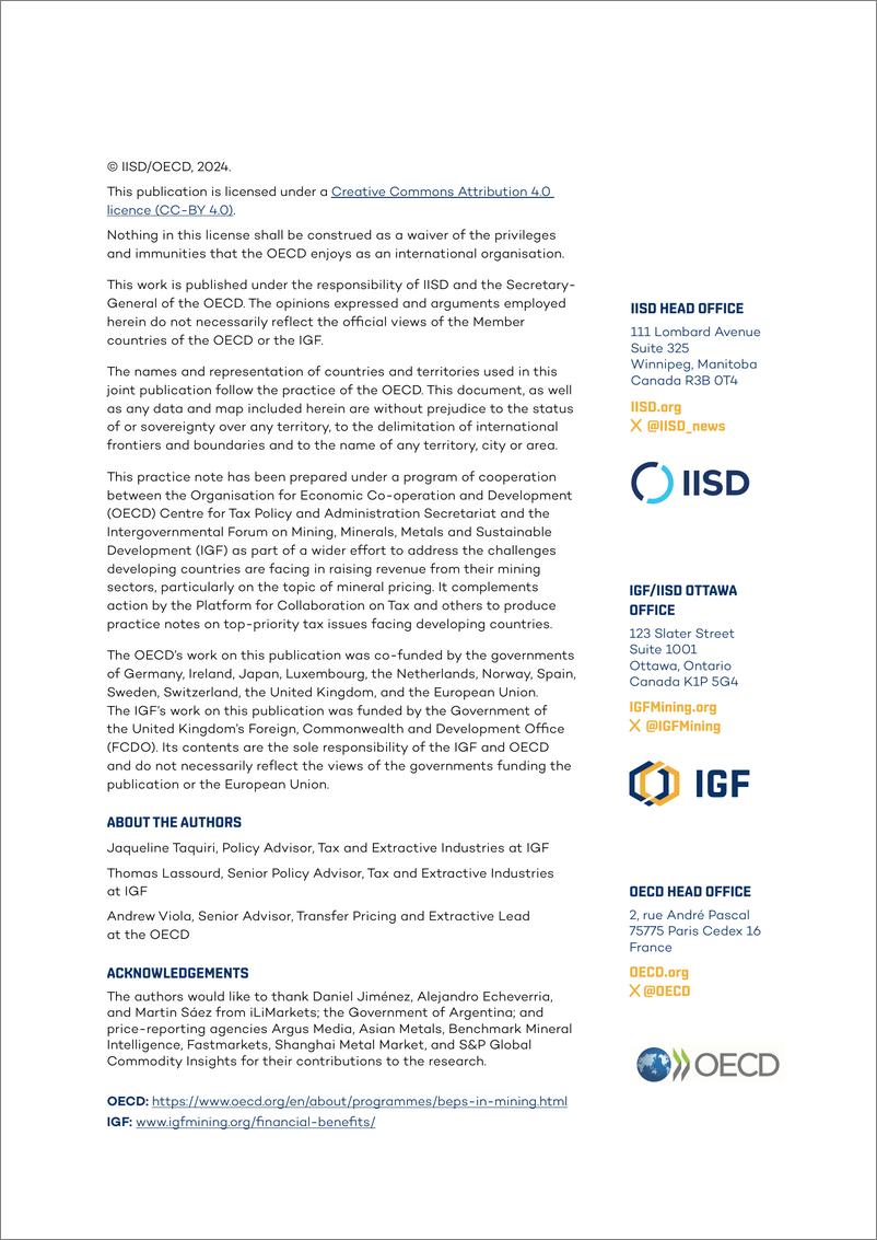 《矿产价格的确定_锂的转让定价框架-OECD》 - 第2页预览图