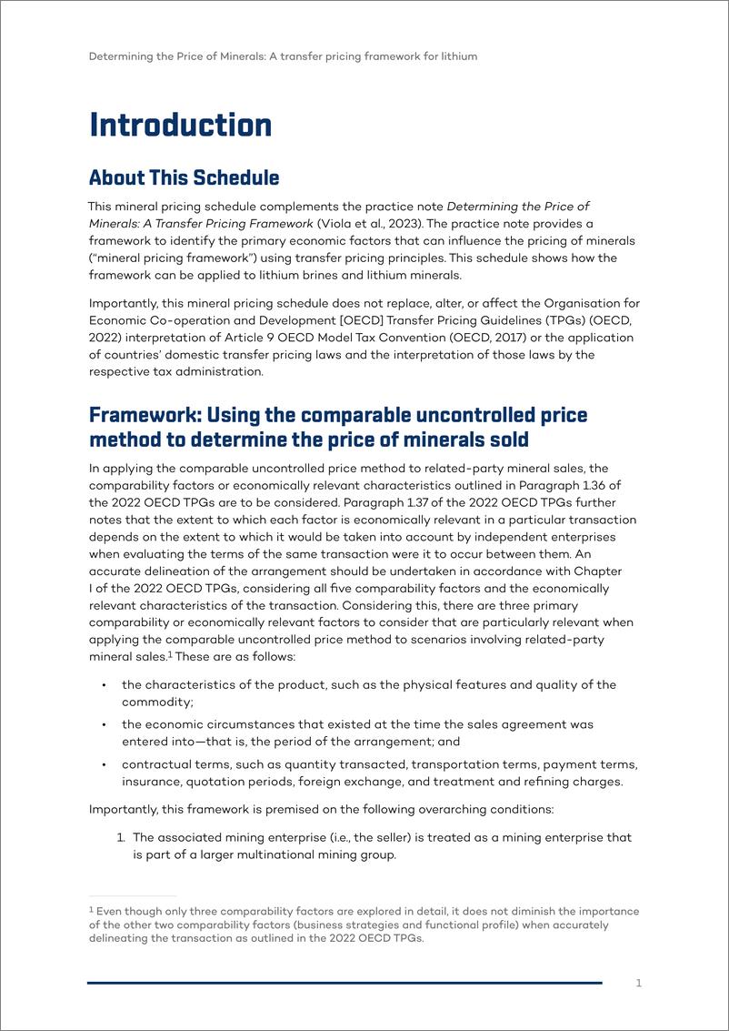 《矿产价格的确定_锂的转让定价框架-OECD》 - 第5页预览图