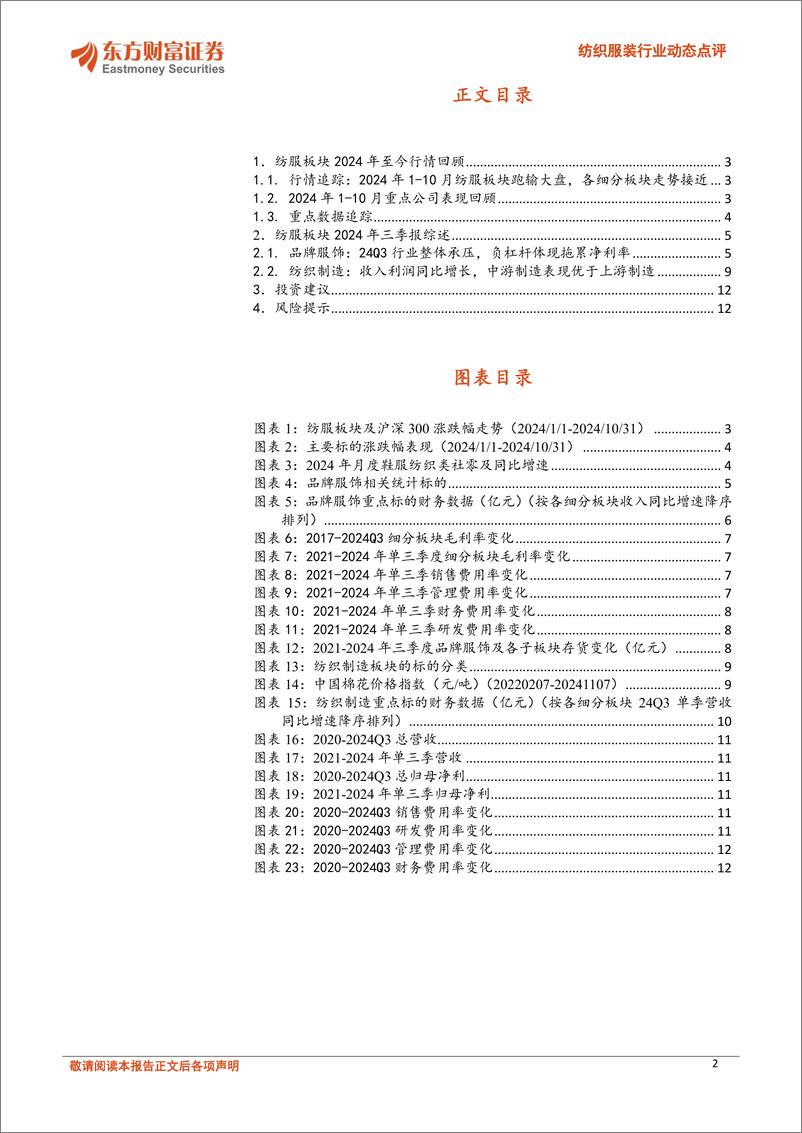 《纺服行业24Q3总结：制造端韧性较强，品牌端待需求回暖-241111-东方财富证券-13页》 - 第2页预览图