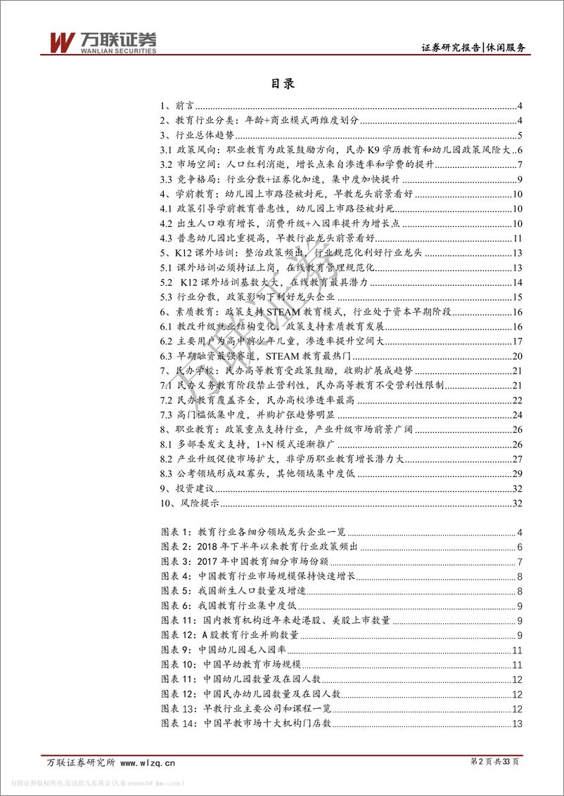 《休闲服务行业消费升级系列专题之教育行业篇（一）：从政策、规模、竞争格局梳理细分赛道-20191118-万联证券-33页》 - 第3页预览图