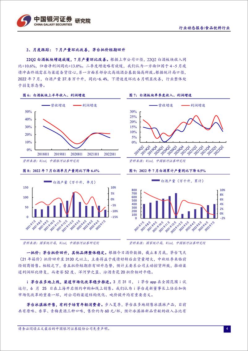 《食品饮料行业月度动态报告：需求阶段性弱复苏，啤酒行业表现突出-20220915-银河证券-22页》 - 第6页预览图