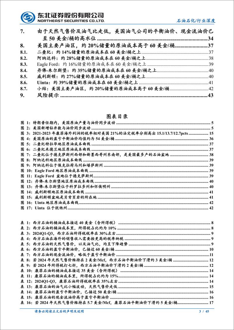 《石油石化行业深度报告：美国油气公司及产油区块的成本分析-241223-东北证券-45页》 - 第3页预览图