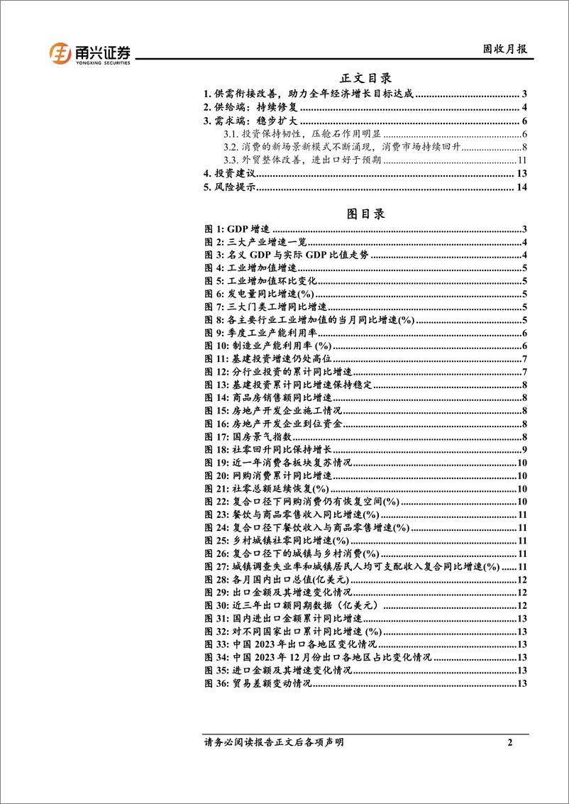 《固收月报：经济复苏呈现高端化、智能化趋势-20240219-甬兴证券-16页》 - 第2页预览图