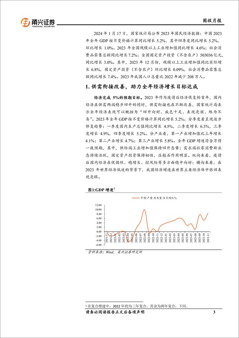 《固收月报：经济复苏呈现高端化、智能化趋势-20240219-甬兴证券-16页》 - 第3页预览图