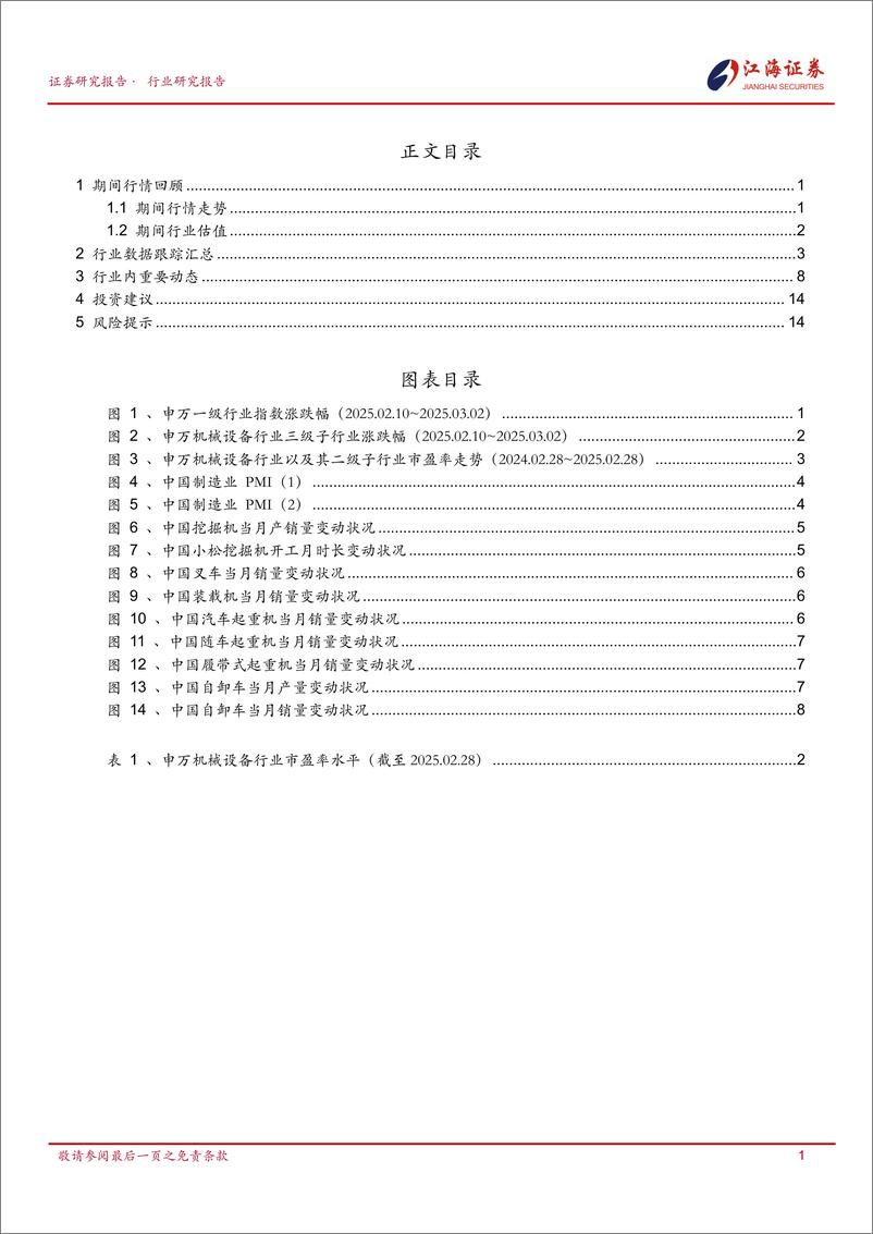 《机械设备行业跟踪报告-250304-江海证券-18页》 - 第2页预览图