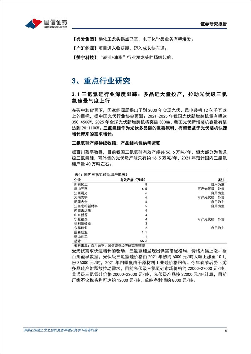 《化工行业2022年4月投资策略：看好三氯氢硅、钾肥、甜味剂、磷化工的投资方向-20220401-国信证券-20页》 - 第7页预览图