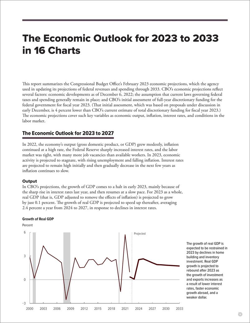 《国会预算办公室-美国2023年至2033年的经济展望（英）-2023.2-21页》 - 第6页预览图