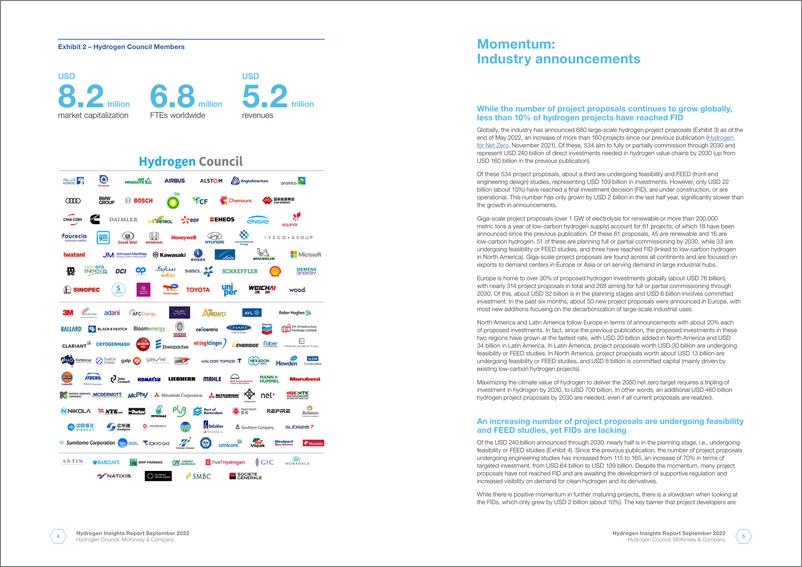 《氢能洞见2022—氢能市场发展和规模化解锁氢能所需行动的更新观点-12页》 - 第6页预览图